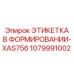 1079991002 ЭТИКЕТКА В ФОРМИРОВАНИИ-XAS756 Epiroc