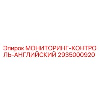 2935000920 МОНИТОРИНГ-КОНТРОЛЬ-АНГЛИЙСКИЙ Epiroc