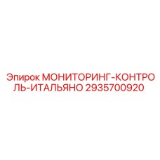2935700920 МОНИТОРИНГ-КОНТРОЛЬ-ИТАЛЬЯНО Epiroc