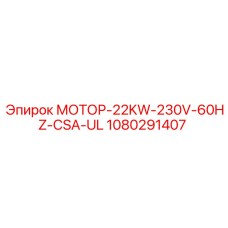 1080291407 МОТОР-22KW-230V-60HZ-CSA-UL Epiroc