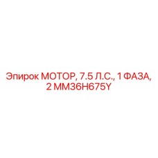 Однофазный мотор для систем охлаждения Epiroc 7.5 л.с. MM36H675Y