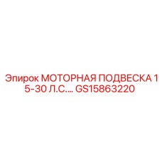 GS15863220 МОТОРНАЯ ПОДВЕСКА 15-30 Л.С. Epiroc