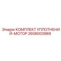 2658003989 КОМПЛЕКТ УПЛОТНЕНИЙ-МОТОР Epiroc