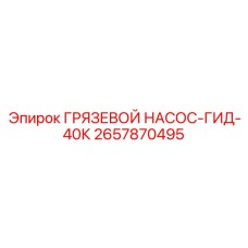 ГРЯЗЕВОЙ НАСОС-ГИД-40К 2657870495 Эпирок