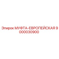 9000030900 МУФТА-ЕВРОПЕЙСКАЯ by Epiroc