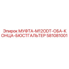 581081001 МУФТА-M12ODT-ОБА-КОНЦА-БЮСТГАЛЬТЕР - Epiroc
