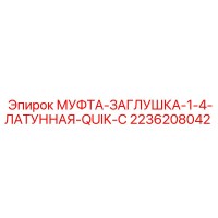 2236208042 МУФТА-ЗАГЛУШКА-1-4-ЛАТУННАЯ-QUIK-C Epiroc