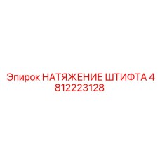 Регулировочный штифт для цепного привода 4812223128