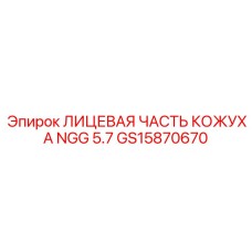 GS15870670 ЛИЦЕВАЯ ЧАСТЬ КОЖУХА NGG 5.7 Epiroc