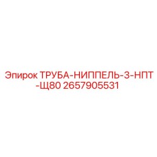 2657905531 ТРУБА-НИППЕЛЬ-3-НПТ-Щ80 Epiroc