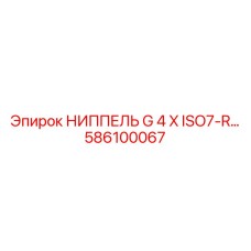 586100067 НИППЕЛЬ G 4 X ISO7-R Epiroc