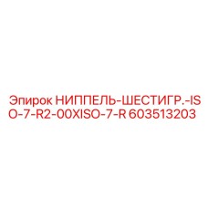 603513203 НИППЕЛЬ-ШЕСТИГР.-ISO-7-R2-00XISO-7-R Epiroc