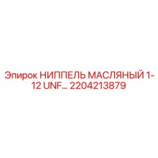 2204213879 НИППЕЛЬ МАСЛЯНЫЙ 1-12 UNF Epiroc