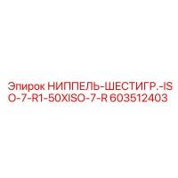 603512403 НИППЕЛЬ-ШЕСТИГР.-ISO-7-R1-50XISO-7-R Epiroc