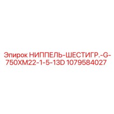 1079584027 НИППЕЛЬ-ШЕСТИГР.-G-750XM22-1-5-13D Epiroc