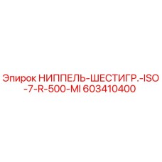 603410400 НИППЕЛЬ-ШЕСТИГР.-ISO-7-R-500-MI Epiroc
