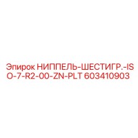 603410903 НИППЕЛЬ-ШЕСТИГР.-ISO-7-R2-00-ZN-PLT Epiroc