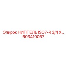 603410067 НИППЕЛЬ ISO7-R3/4 X ISO7-R1/2