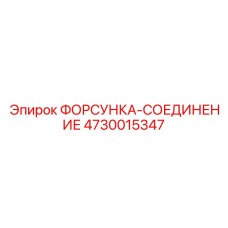 4730015347 ФОРСУНКА-СОЕДИНЕНИЕ Epiroc