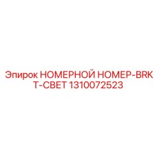 1310072523 НОМЕРНОЙ НОМЕР-BRKT-СВЕТ Epiroc