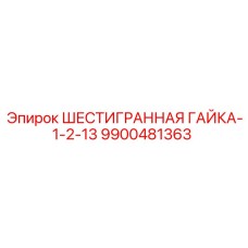 9900481363 ШЕСТИГРАННАЯ ГАЙКА-1-2-13 Epiroc