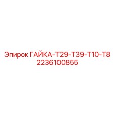 2236100855 Nut T29-T39-T10-T8 Epiroc