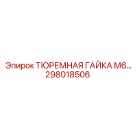 298018506 ТЮРЕМНАЯ ГАЙКА М6 Epiroc
