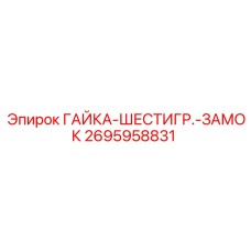 2695958831 ГАЙКА-ШЕСТИГР.-ЗАМОК Epiroc