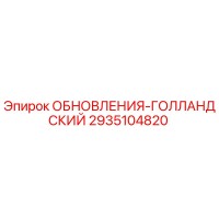 2935104820 ОБНОВЛЕНИЯ ГОЛЛАНДСКИЙ Эпирок