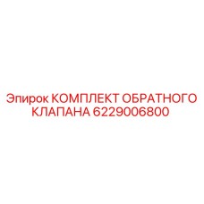 Эпирок КОМПЛЕКТ ОБРАТНОГО КЛАПАНА 6229006800 (Epiroc)