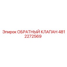 4812272569 ОБРАТНЫЙ КЛАПАН Epiroc