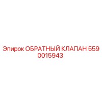 5590015943 ОБРАТНЫЙ КЛАПАН Epiroc