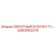 Обратный гидравлический клапан GS63063278 Epiroc в разрезе