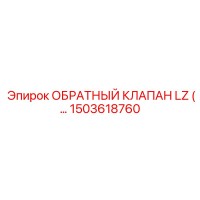 1503618760 ОБРАТНЫЙ КЛАПАН LZ Epiroc