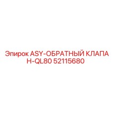 52115680 ASY-ОБРАТНЫЙ КЛАПАН-QL80 Эпирок