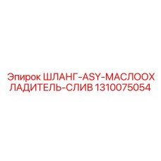 1310075054 ШЛАНГ-ASY-МАСЛООХЛАДИТЕЛЬ-СЛИВ Epiroc