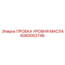 6060002746 ПРОБКА УРОВНЯ МАСЛА Эпирок