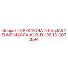 1310072594 ПЕРЕКЛЮЧАТЕЛЬ-ДАВЛЕНИЕ МАСЛА-KUB-D1105 Epiroc