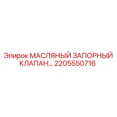 2205550716 МАСЛЯНЫЙ ЗАПОРНЫЙ КЛАПАН by Epiroc