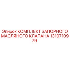 1310710979 КОМПЛЕКТ ЗАПОРНОГО МАСЛЯНОГО КЛАПАНА Epiroc