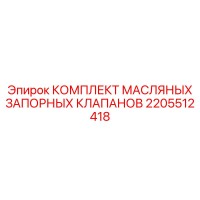 2205512418 КОМПЛЕКТ МАСЛЯНЫХ ЗАПОРНЫХ КЛАПАНОВ Epiroc