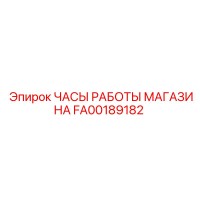 FA00189182 ЧАСЫ РАБОТЫ МАГАЗИНА Epiroc