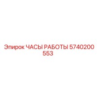 5740200553 ЧАСЫ РАБОТЫ Epiroc