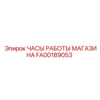 FA00189053 ЧАСЫ РАБОТЫ МАГАЗИНА Epiroc
