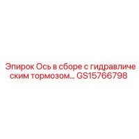 GS15766798 Ось в сборе с гидравлическим тормозом | Epiroc