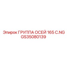 GS35080139 ГРУППА ОСЕЙ 165 C.NG Epiroc