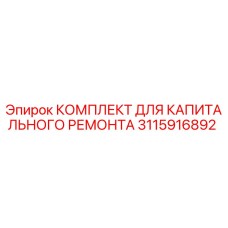 3115916892 КОМПЛЕКТ ДЛЯ КАПИТАЛЬНОГО РЕМОНТА Epiroc