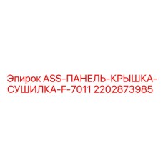 2202873985 ASS-ПАНЕЛЬ-КРЫШКА-СУШИЛКА-F-7011 Epiroc
