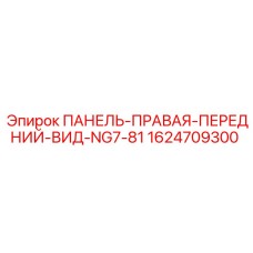 Оригинальная панель Epiroc NG7-81 1624709300