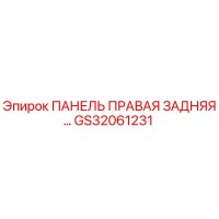 GS32061231 ПАНЕЛЬ ПРАВАЯ ЗАДНЯЯ Epiroc